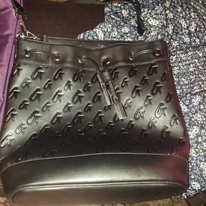 Glamaholic/ Glam-aholic large black bucket bag.